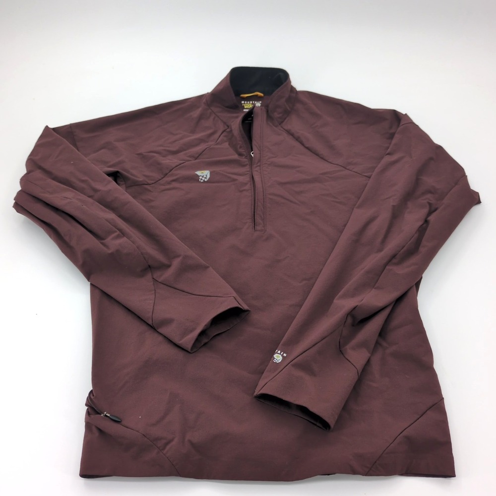 Mountain Hardwear Kor Preshell Quarter Zip Pullover Windbreaker Maroon Men's Med